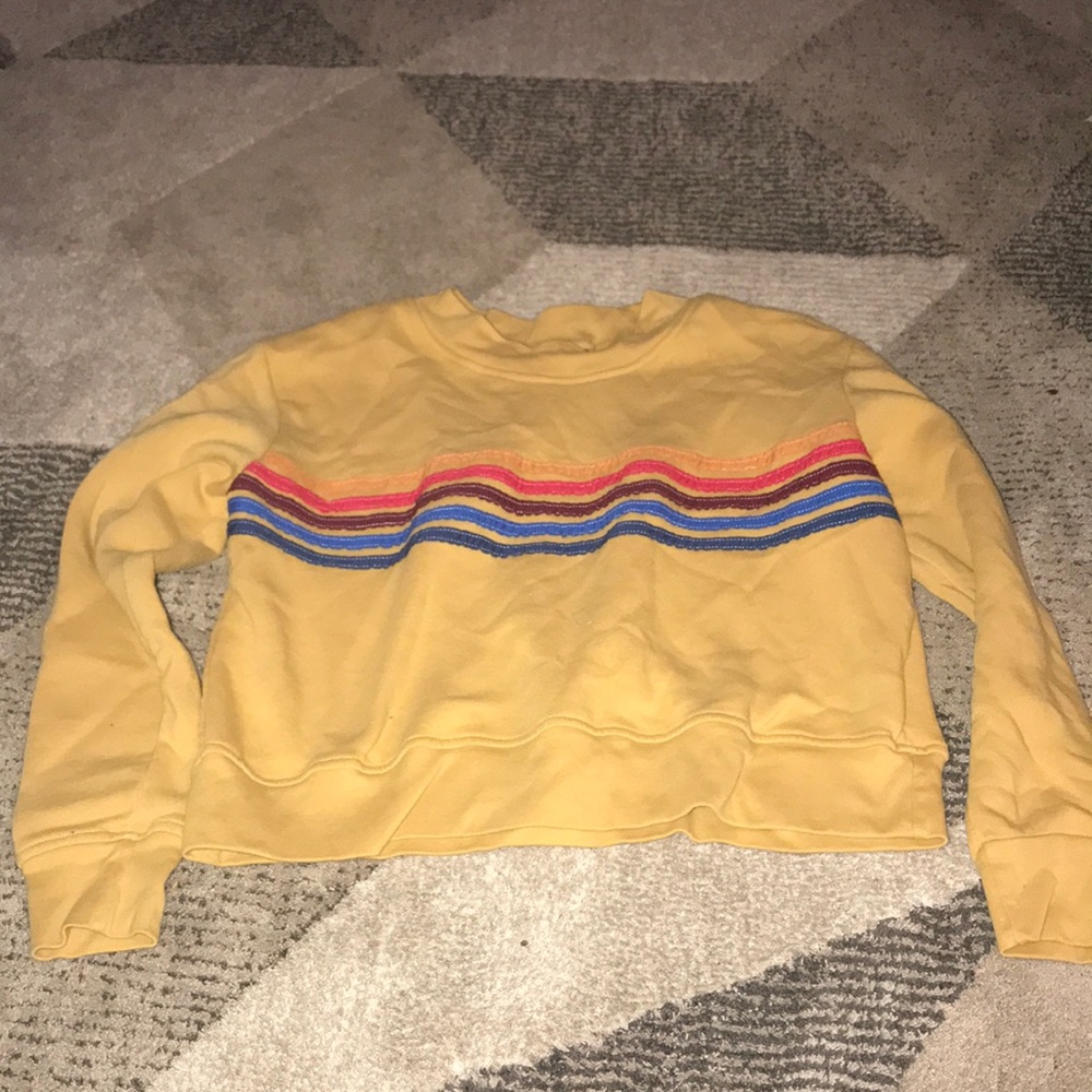 yellow sweatshirt